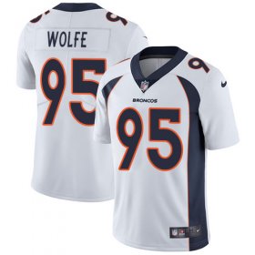 Wholesale Cheap Nike Broncos #95 Derek Wolfe White Men\'s Stitched NFL Vapor Untouchable Limited Jersey