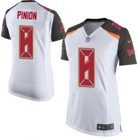 Wholesale Cheap Nike Buccaneers #8 Bradley Pinion White Women\'s Stitched NFL New Elite Jersey