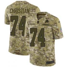Wholesale Cheap Nike Redskins #74 Geron Christian Camo Men\'s Stitched NFL Limited 2018 Salute To Service Jersey