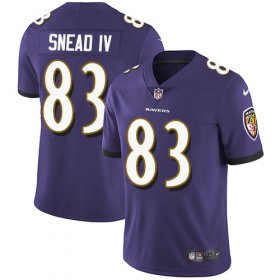 Wholesale Cheap Nike Ravens #83 Willie Snead IV Purple Team Color Men\'s Stitched NFL Vapor Untouchable Limited Jersey