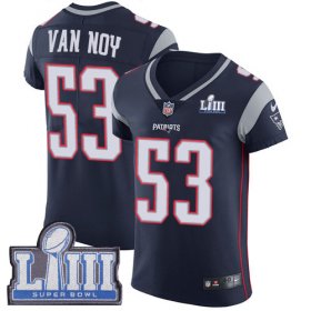 Wholesale Cheap Nike Patriots #53 Kyle Van Noy Navy Blue Team Color Super Bowl LIII Bound Men\'s Stitched NFL Vapor Untouchable Elite Jersey