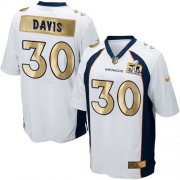 Wholesale Cheap Nike Broncos #30 Terrell Davis White Men's Stitched NFL Game Super Bowl 50 Collection Jersey