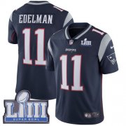 Wholesale Cheap Nike Patriots #11 Julian Edelman Navy Blue Team Color Super Bowl LIII Bound Men's Stitched NFL Vapor Untouchable Limited Jersey