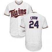 Wholesale Cheap Twins #24 C.J. Cron White Flexbase Authentic Collection Stitched MLB Jersey