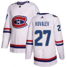 Wholesale Cheap Adidas Canadiens #27 Alexei Kovalev White Authentic 2017 100 Classic Stitched NHL Jersey