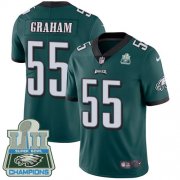 Wholesale Cheap Nike Eagles #55 Brandon Graham Midnight Green Team Color Super Bowl LII Champions Men's Stitched NFL Vapor Untouchable Limited Jersey