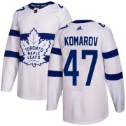Wholesale Cheap Adidas Maple Leafs #47 Leo Komarov White Authentic 2018 Stadium Series Stitched NHL Jersey