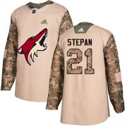 Wholesale Cheap Adidas Coyotes #21 Derek Stepan Camo Authentic 2017 Veterans Day Stitched Youth NHL Jersey