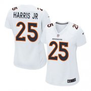 Wholesale Cheap Nike Broncos #25 Chris Harris Jr White Women's Stitched NFL Game Event Jersey
