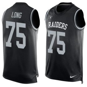 Wholesale Cheap Nike Raiders #75 Howie Long Black Team Color Men\'s Stitched NFL Limited Tank Top Jersey