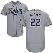 Wholesale Cheap Rays #22 Chris Archer Grey Flexbase Authentic Collection Stitched MLB Jersey
