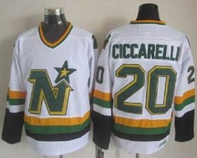 Wholesale Cheap Stars #20 Dino Ciccarelli White CCM Throwback Stitched NHL Jersey