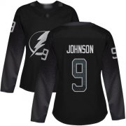 Wholesale Cheap Adidas Lightning #9 Tyler Johnson Black Alternate Authentic Women's Stitched NHL Jersey