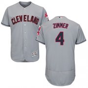 Wholesale Cheap Indians #4 Bradley Zimmer Grey Flexbase Authentic Collection Stitched MLB Jersey