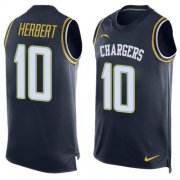 Wholesale Cheap Nike Chargers #10 Justin Herbert Navy Blue Team Color Men's Stitched NFL Limited Tank Top Jersey