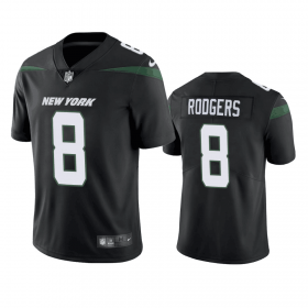 Wholesale Cheap Men\'s New York Jets #8 Aaron Rodgers Black Vapor Untouchable Limited Stitched Jersey