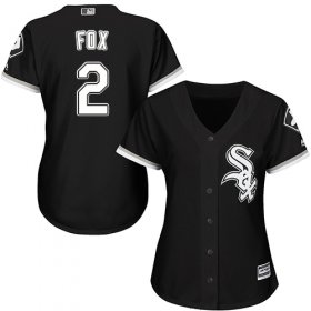 Wholesale Cheap White Sox #2 Nellie Fox Black Alternate Women\'s Stitched MLB Jersey