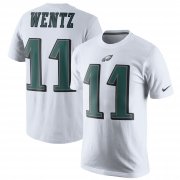 Wholesale Cheap Philadelphia Eagles #11 Carson Wentz Nike Player Pride Name & Number T-Shirt White