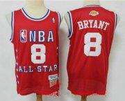 Wholesale Cheap Men's Los Angeles Lakers #8 Kobe Bryant Red 2003 All Star Swingman Throwback Jersey