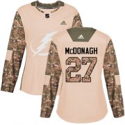 Wholesale Cheap Adidas Lightning #27 Ryan McDonagh Camo Authentic 2017 Veterans Day Women's Stitched NHL Jersey