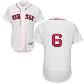 Wholesale Cheap Red Sox #6 Johnny Pesky White Flexbase Authentic Collection Stitched MLB Jersey