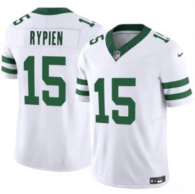 Cheap Men\'s New York Jets #15 Brett Rypien 2023 F.U.S.E. White Throwback Vapor Untouchable Limited Football Stitched Jersey