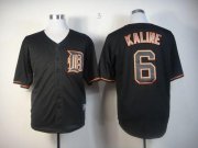 Wholesale Cheap Tigers #6 Al Kaline Black Fashion Stitched MLB Jersey