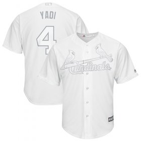 Wholesale Cheap Cardinals #4 Yadier Molina White \"Yadi\" Players Weekend Cool Base Stitched MLB Jersey