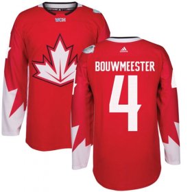 Wholesale Cheap Team Canada #4 Jay Bouwmeester Red 2016 World Cup Stitched Youth NHL Jersey