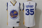 Wholesale Cheap Men's Golden State Warriors Kevin Durant White Revolution 30 Swingman #35 Player adidas Home Jersey