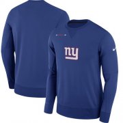 Wholesale Cheap Men's New York Giants Nike Royal Sideline Team Logo Performance Sweatshirt