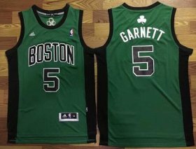 Wholesale Cheap Men\'s Boston Celtics #5 Kevin Garnett Green with Black Stitched NBA adidas Revolution 30 Swingman Jersey