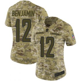 Wholesale Cheap Nike Chargers #12 Travis Benjamin Camo Women\'s Stitched NFL Limited 2018 Salute to Service Jersey