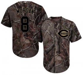 Wholesale Cheap Reds #8 Joe Morgan Camo Realtree Collection Cool Base Stitched MLB Jersey