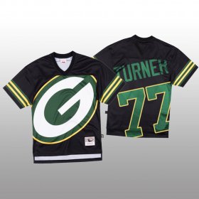 Wholesale Cheap NFL Green Bay Packers #77 Billy Turner Black Men\'s Mitchell & Nell Big Face Fashion Limited NFL Jersey