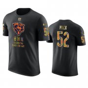 Wholesale Cheap Bears #52 Khalil Mack Black Men's Black History Month T-Shirt