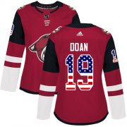 Wholesale Cheap Adidas Coyotes #19 Shane Doan Maroon Home Authentic USA Flag Women's Stitched NHL Jersey