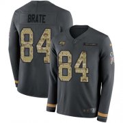 Wholesale Cheap Nike Buccaneers #84 Cameron Brate Anthracite Salute to Service Men's Stitched NFL Limited Therma Long Sleeve Jersey
