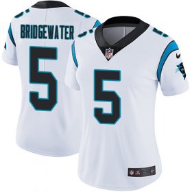 Wholesale Cheap Nike Panthers #5 Teddy Bridgewater White Women\'s Stitched NFL Vapor Untouchable Limited Jersey