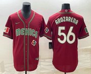 Cheap Men's Mexico Baseball #56 Randy Arozarena 2023 Red World Classic Stitched Jersey