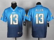 Wholesale Cheap Nike Chargers #13 Keenan Allen Electric Blue/Navy Blue Men's Stitched NFL Elite Fadeaway Fashion Jersey