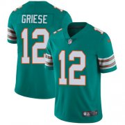 Wholesale Cheap Nike Dolphins #12 Bob Griese Aqua Green Alternate Men's Stitched NFL Vapor Untouchable Limited Jersey