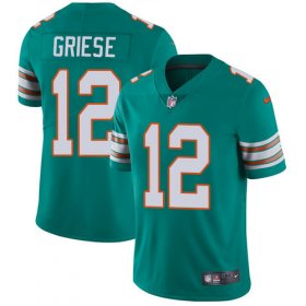 Wholesale Cheap Nike Dolphins #12 Bob Griese Aqua Green Alternate Men\'s Stitched NFL Vapor Untouchable Limited Jersey