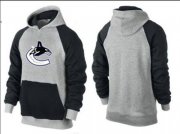 Wholesale Cheap Vancouver Canucks Pullover Hoodie Grey & Black