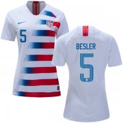 Wholesale Cheap Women's USA #5 Besler Home Soccer Country Jersey