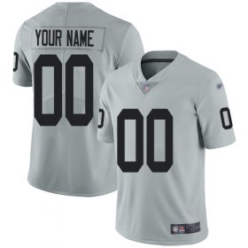 Wholesale Cheap Nike Las Vegas Raiders Customized Silver Men\'s Stitched NFL Limited Inverted Legend Jersey