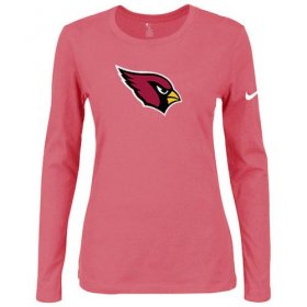 Wholesale Cheap Women\'s Nike Arizona Cardinals Of The City Long Sleeve Tri-Blend NFL T-Shirt Pink