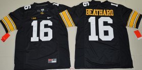 Wholesale Cheap Men\'s Iowa Hawkeyes #16 C. J. Beathard Black Limited Stitched College Football Nike NCAA Jersey