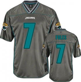 Wholesale Cheap Nike Jaguars #7 Nick Foles Grey Men\'s Stitched NFL Elite Vapor Jersey