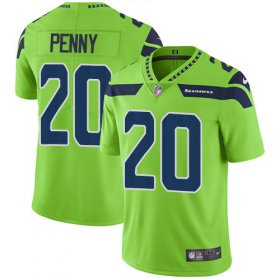 Wholesale Cheap Nike Seahawks #20 Rashaad Penny Green Men\'s Stitched NFL Limited Rush Jersey